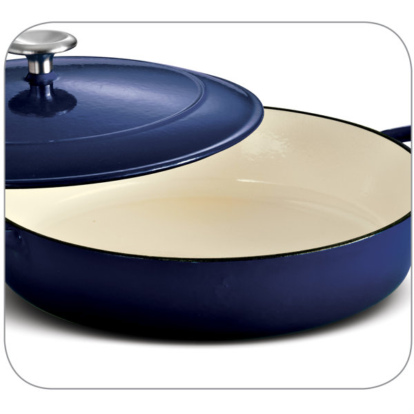 Tramontina Gourmet Enameled Cast Iron 4 Quarts qt. Round Braiser with